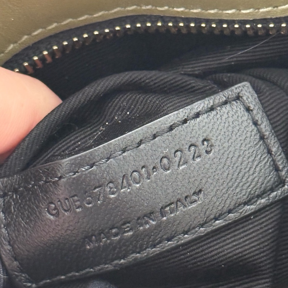 Saint Laurent Toy LouLou Khaki Suede Crossbody Bag - Picture 7 of 10